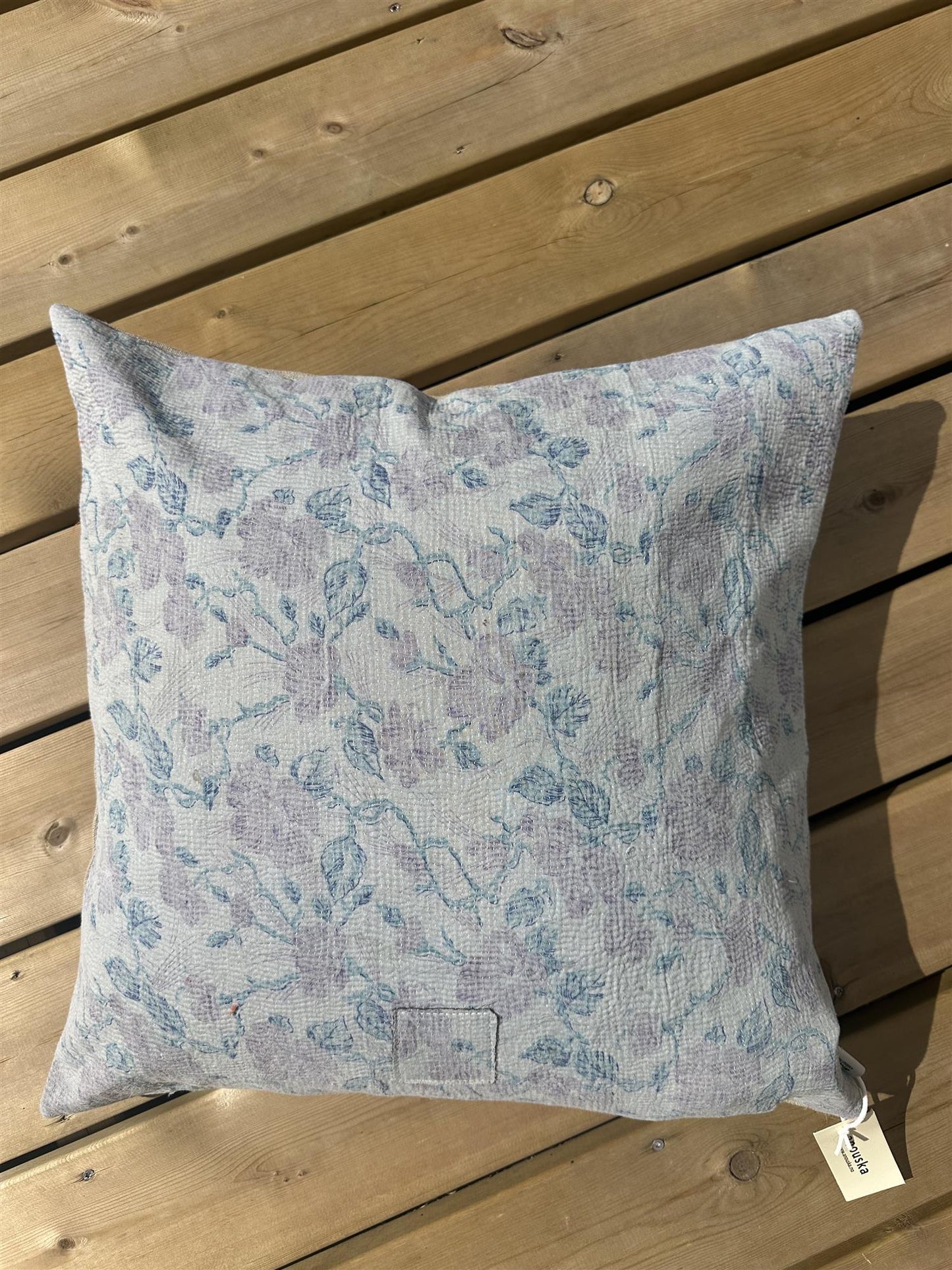 Putetrekk vintage kantha 50x50 cm Nr 118
