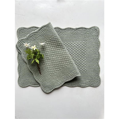 Spisebrikke avlang bomull 35x50 cm Sage