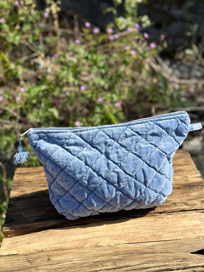 Toalettmappe velur moonlight blue