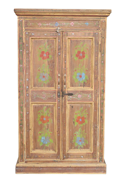 Skap vintage 2 dører natur H153 cm