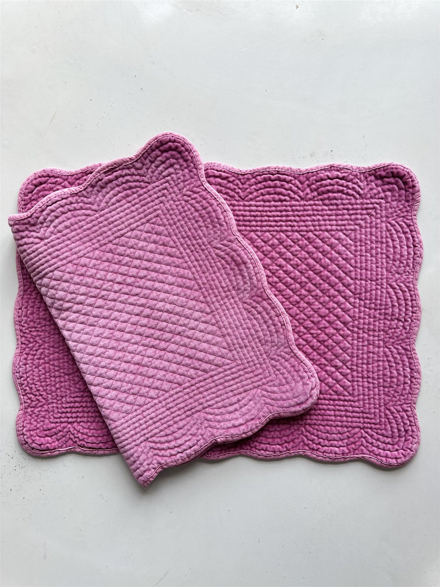 Spisebrikke avlang velur 35x50 cm  Rosy pink