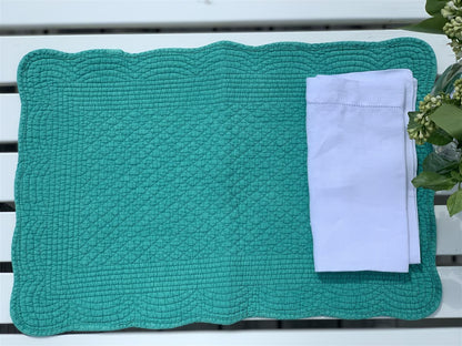 Spisebrikke avlang bomull 35x50 cm Fresh mint