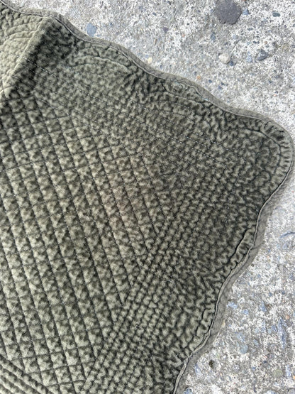 Spisebrikke avlang velur 35x50 cm Military green