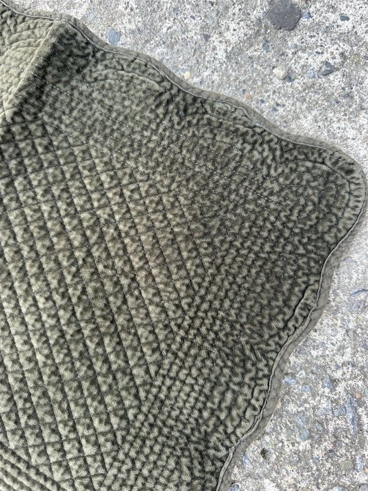 Spisebrikke avlang velur 35x50 cm Military green
