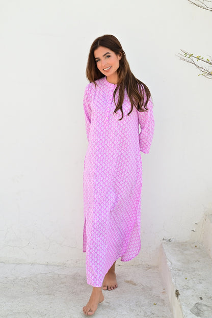 Annabelle lang tunikakjole purple