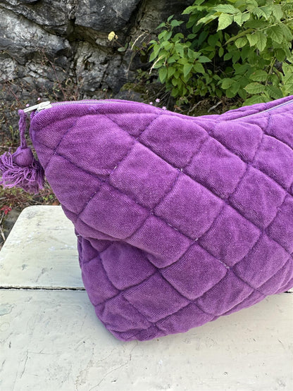 Toalettmappe velur Plum
