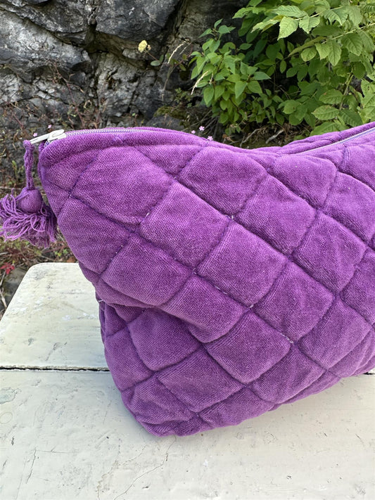 Toalettmappe velur Plum