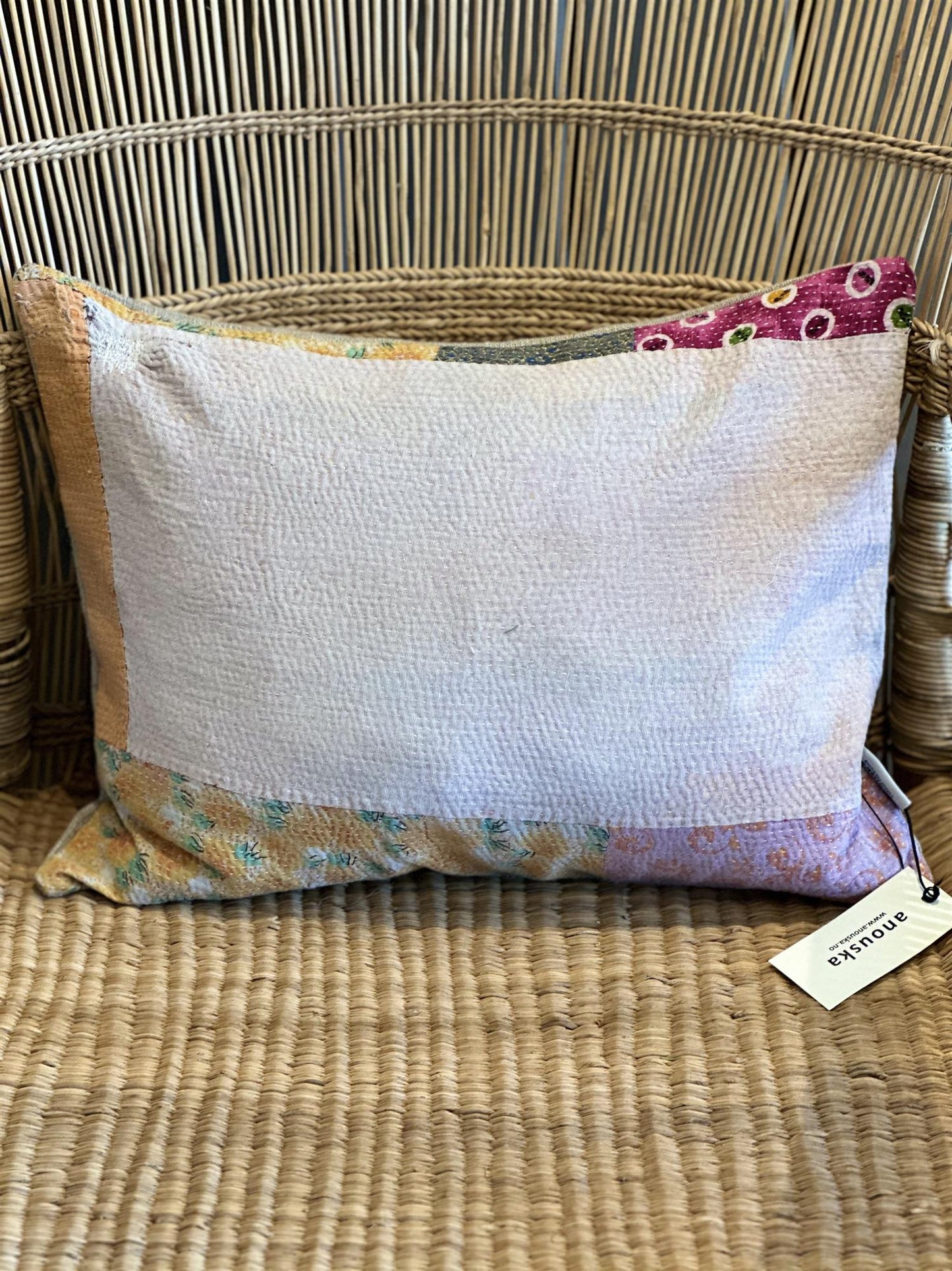 Putetrekk vintage kantha 30 x 40 cm Nr 59