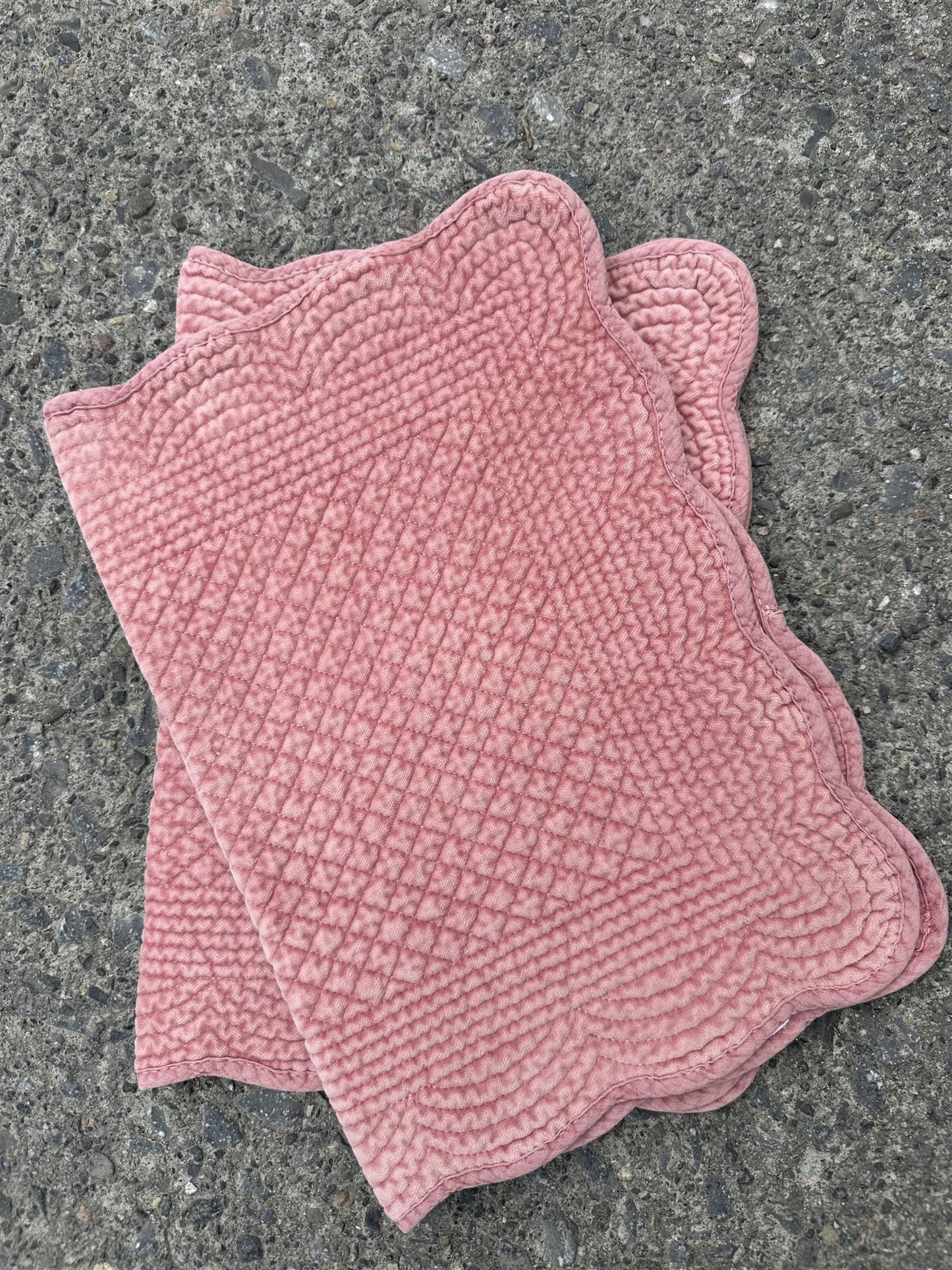 Spisebrikke avlang velur 35x50 cm Dusty rose