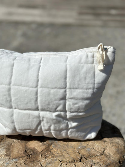 Toalettmappe velur off white